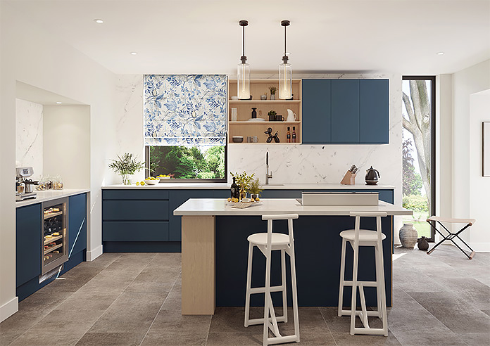 Iquitos, Indigo - Twist&Fit Roman Blind - Image 8